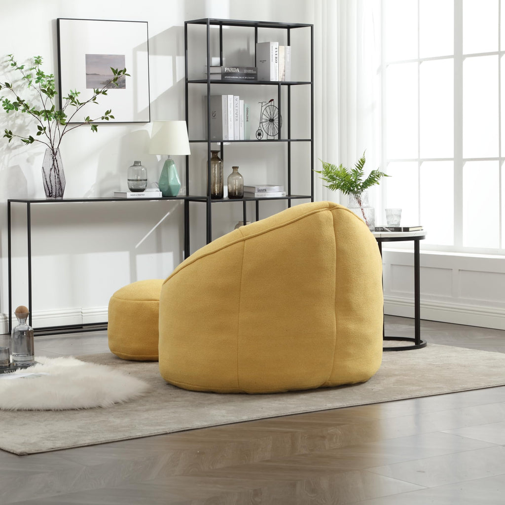 Microfiber Bean Bag Chair with Footrest N4627
