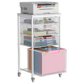 4 Drawer Rolling File Cart with Wheels, White A2195