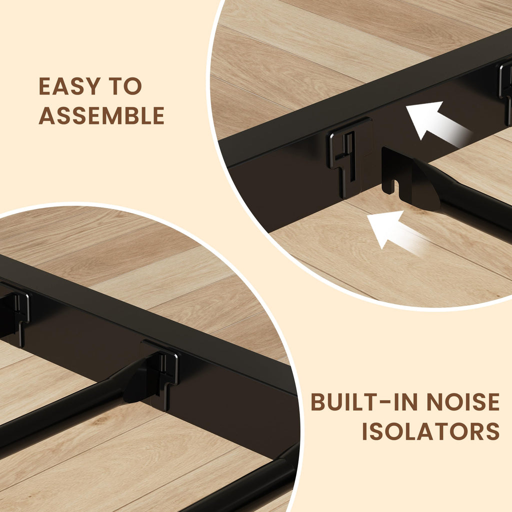 Black L Shaped Twin Beds with Rails O514818
