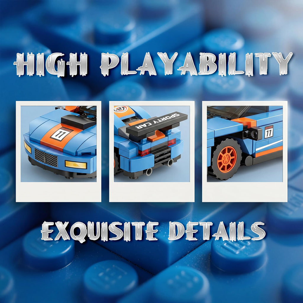 Racing Car Building Toy Set with Container Box V989627
