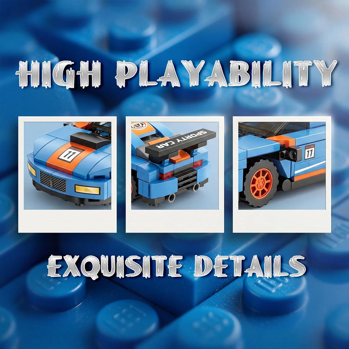Racing Car Building Toy Set with Container Box V989627