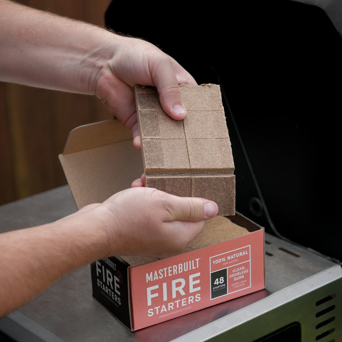 16 lb Lump Charcoal + 48 Fire Starters Bundle E3819