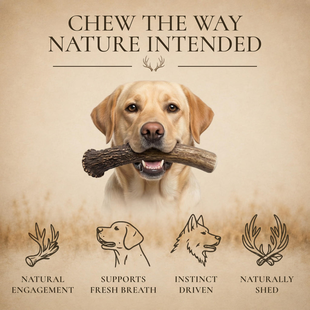 Whole Deer Antlers for Dogs 1 lb Bulk Pack Y654735