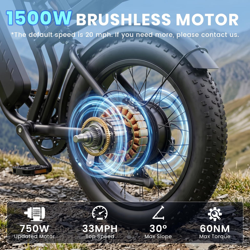 1500W Electric Bike with 48V 15Ah Removable Battery N41056