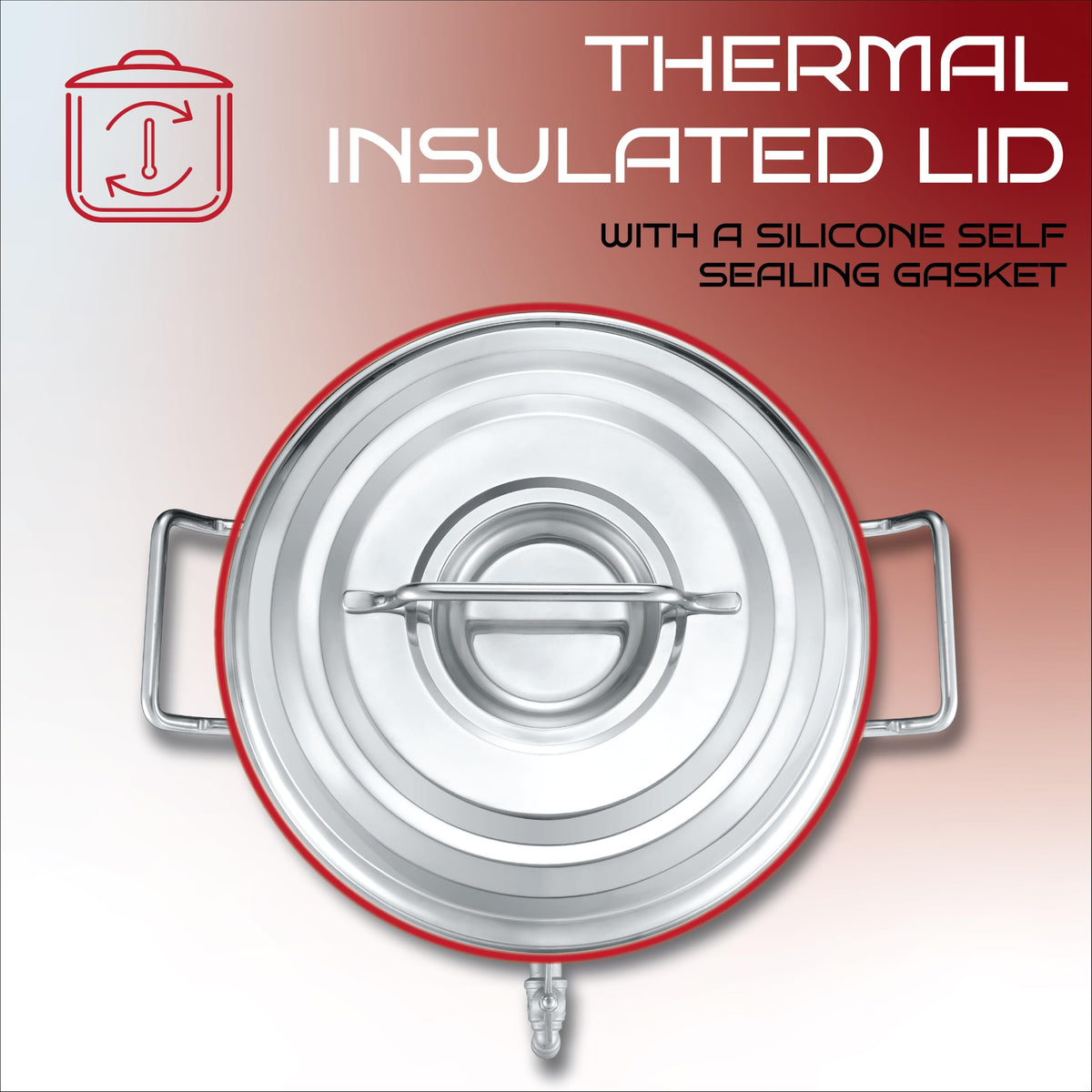 Stainless Steel Insulated Double Wall Stock Pot 40 Quart R7974