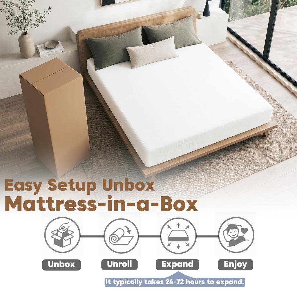 6 Inch Memory Foam Twin Mattress W424662