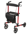 Tall Rollator Walker with Seat 8” Wheels Apple Red U5216