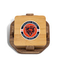 Chicago Bears 4-Pack Wood Inlay Coaster Set with Holder E5225