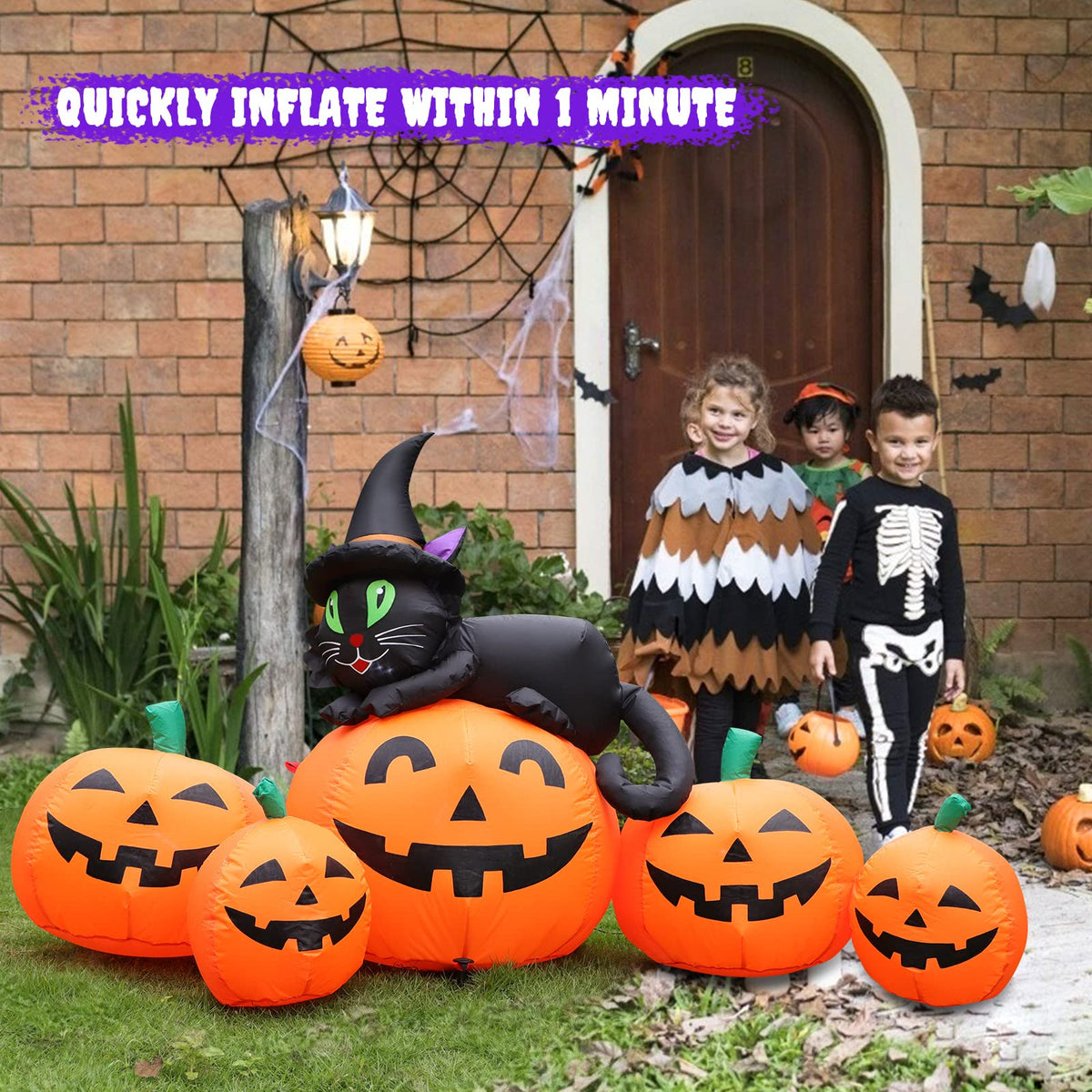 5FT Lighted Inflatable Pumpkin Outdoor Decoration L20680