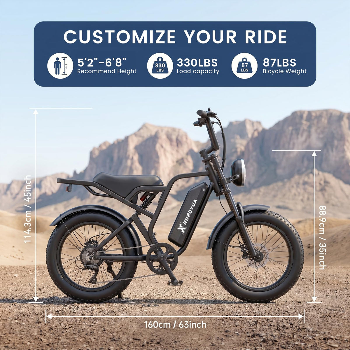 1500W Electric Bike with 48V 15Ah Removable Battery N41056