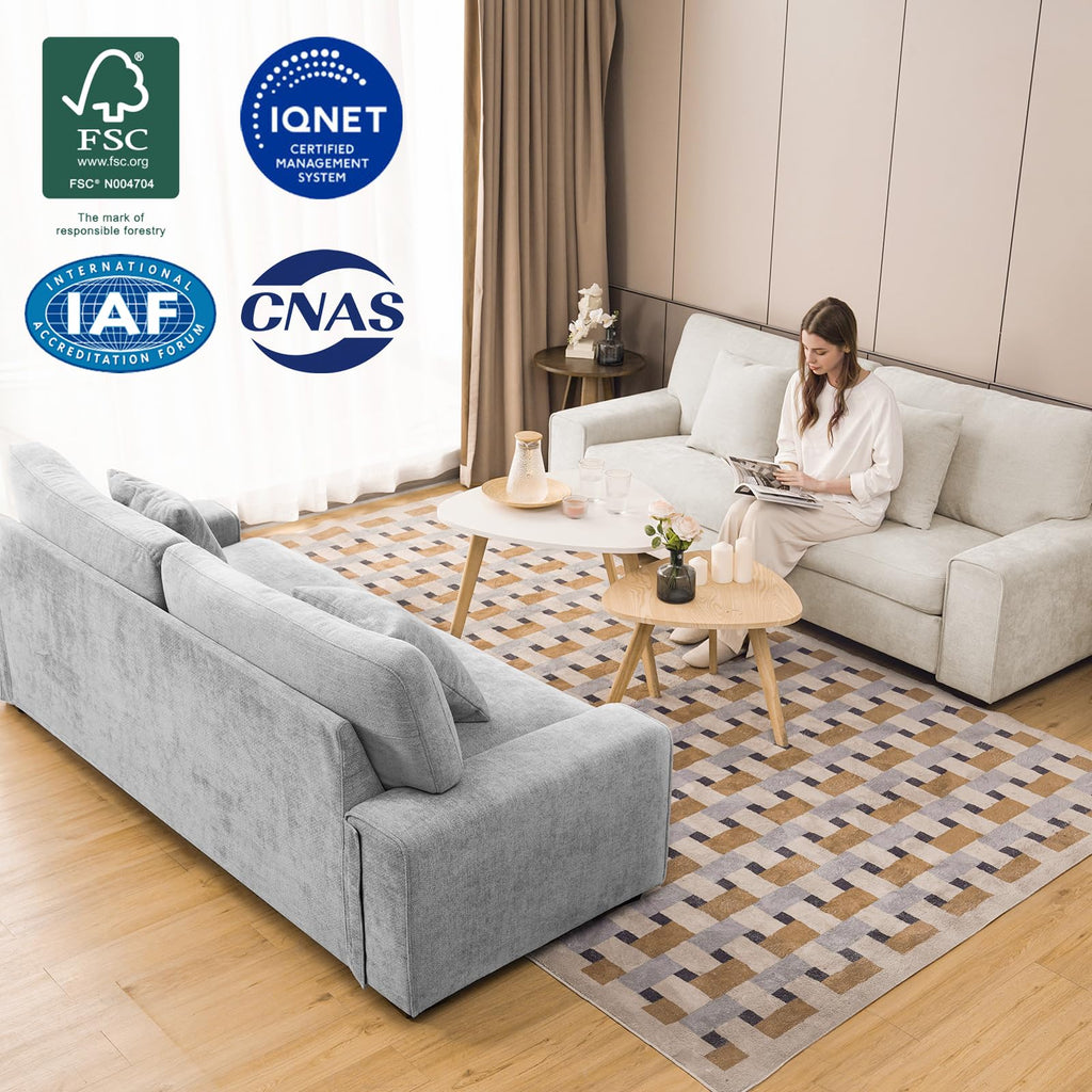 71.25" Light Gray Loveseat Sofa X246638