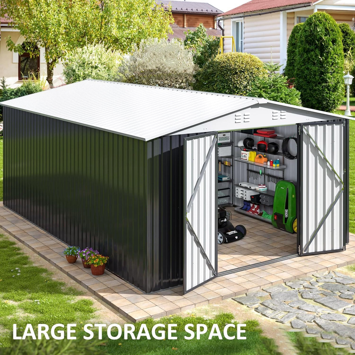 10x14 Outdoor Storage Metal Shed V294