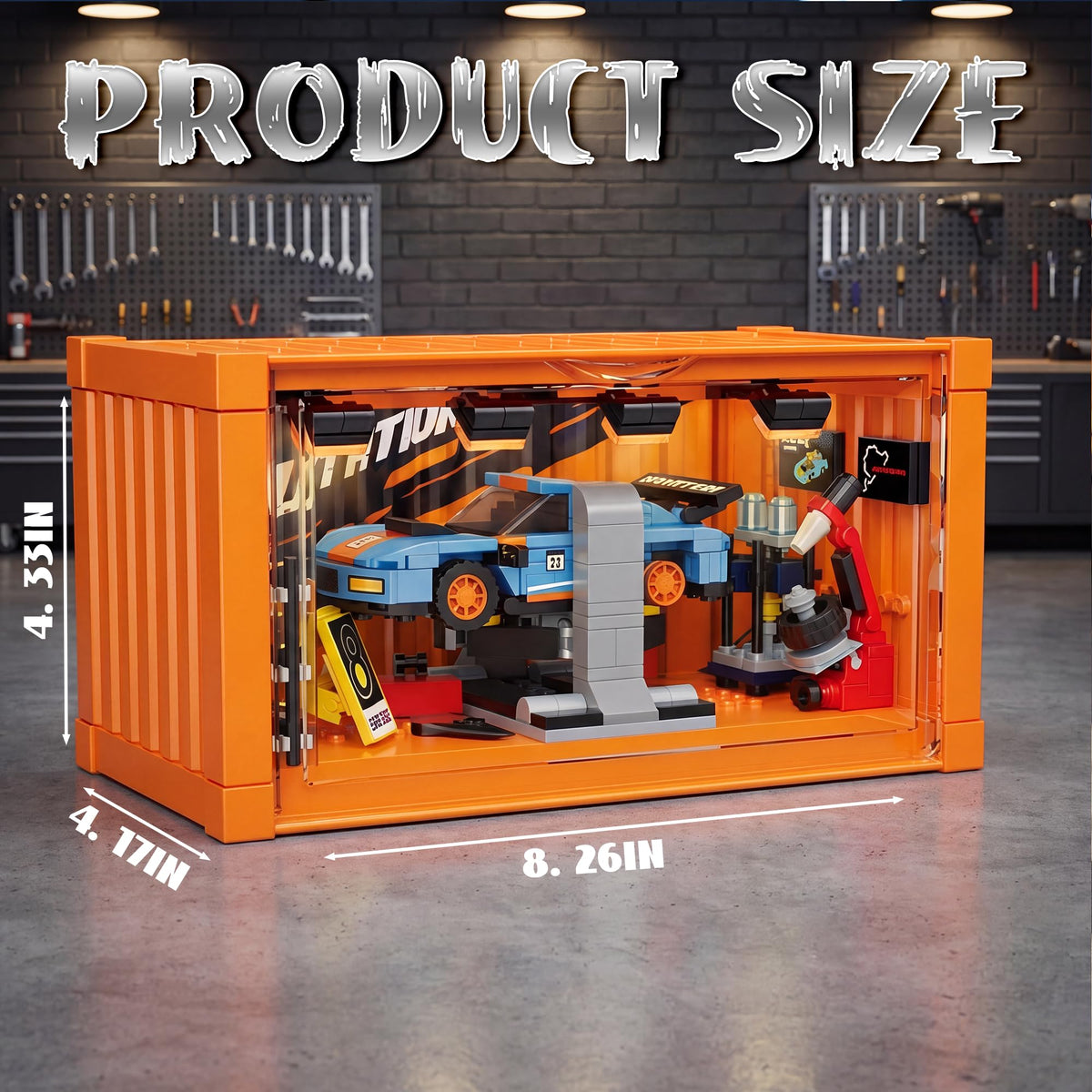 Racing Car Building Toy Set with Container Box V989627