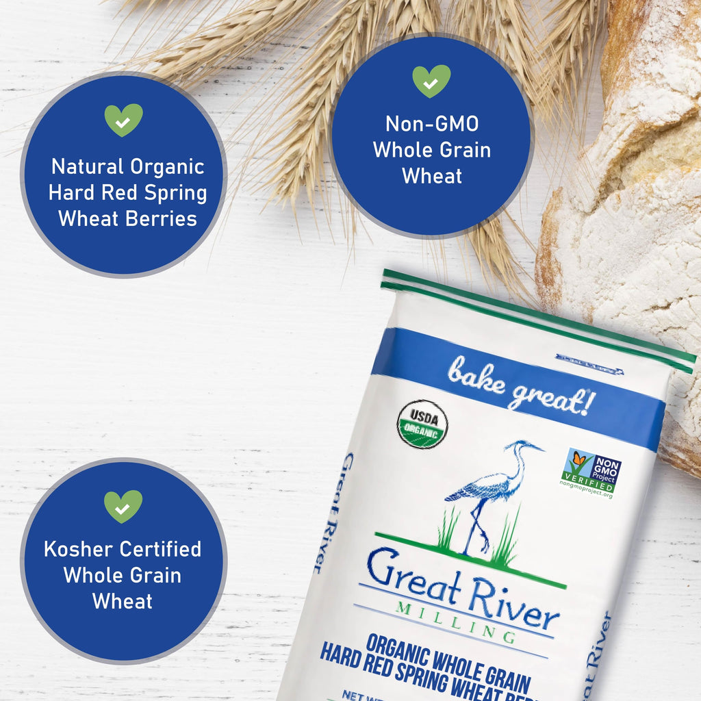 Organic Hard Red Spring Wheat Berries, 25 lb Q99414