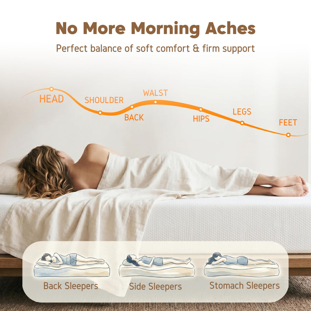 6 Inch Memory Foam Twin Mattress W424662