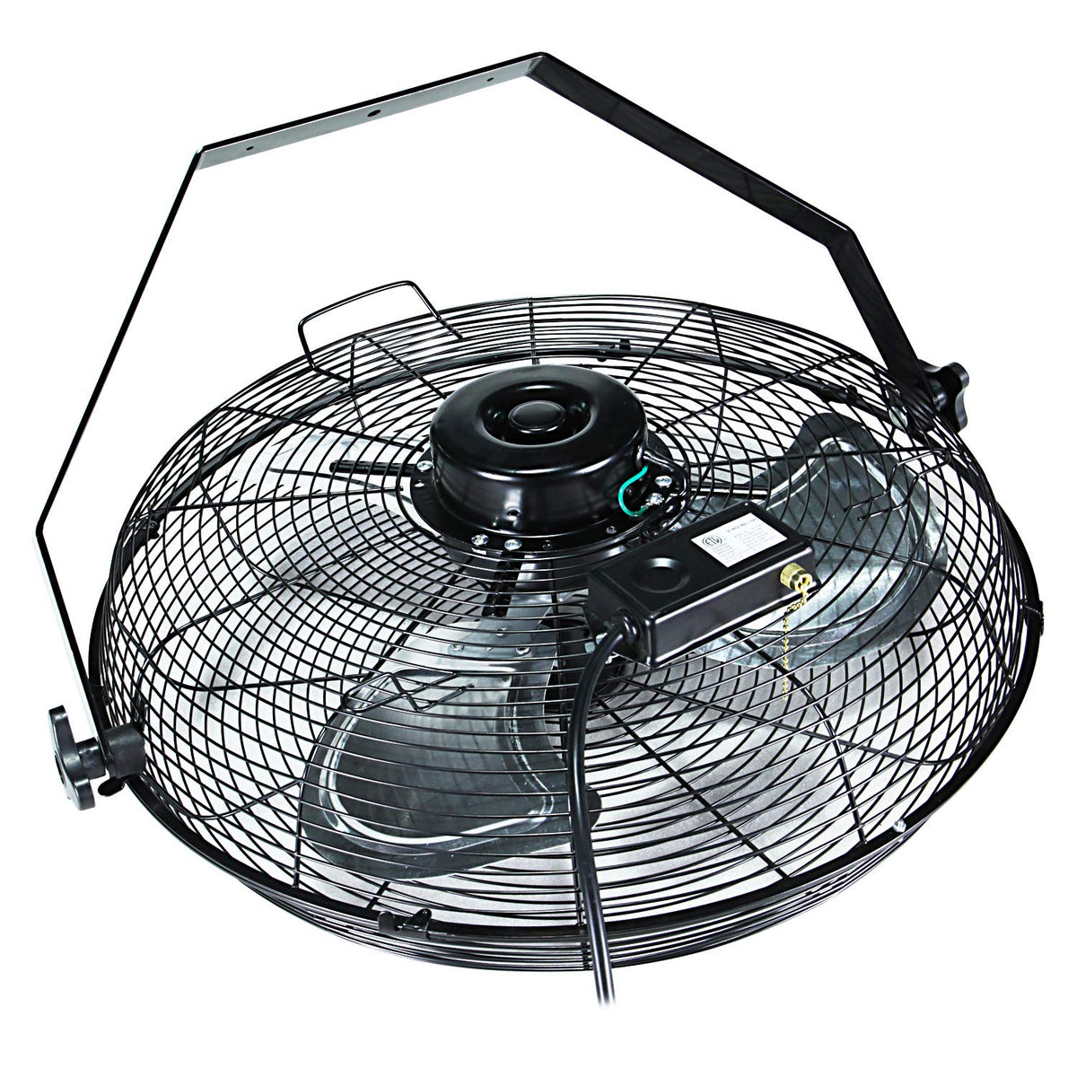 20 Inch High Velocity 3 Speed Black Wall-Mount Fan P804905