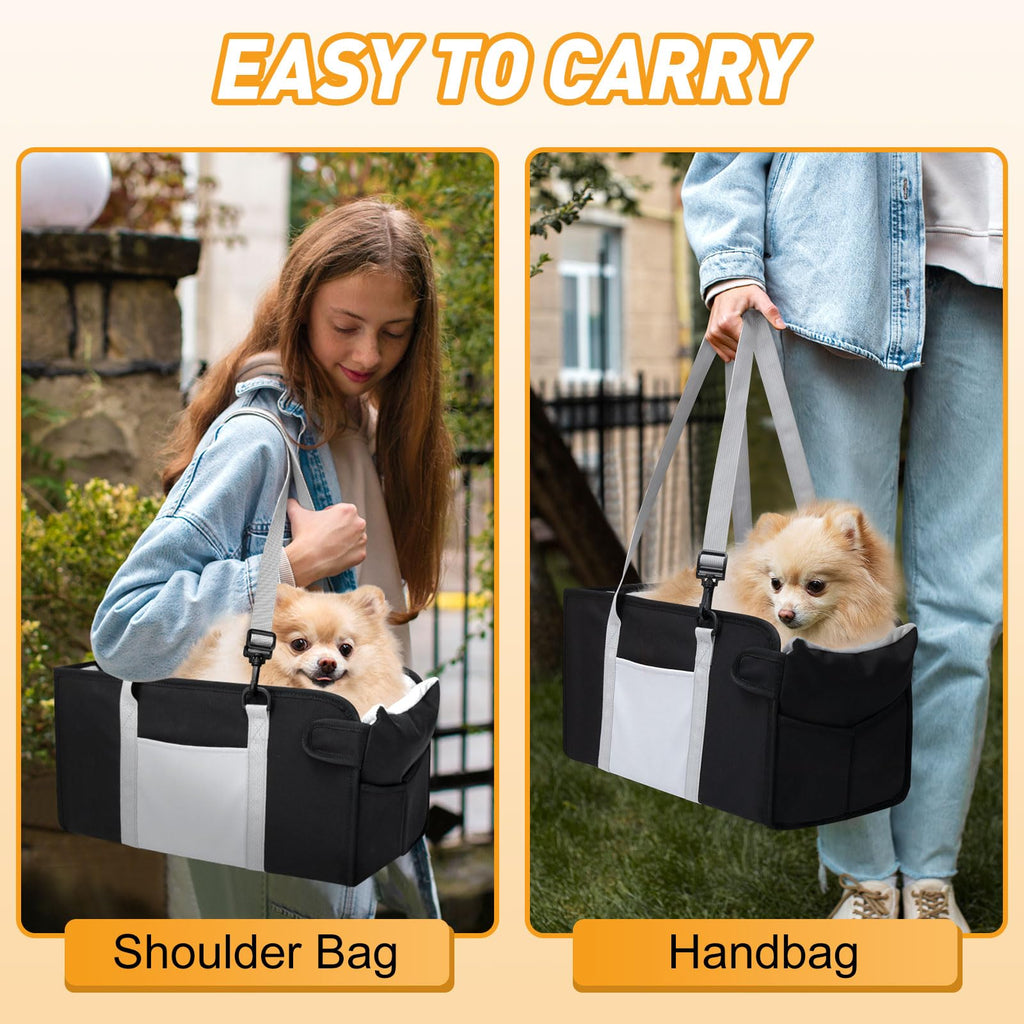 Portable Dog Car Seat for Small Dogs, Black Y3754