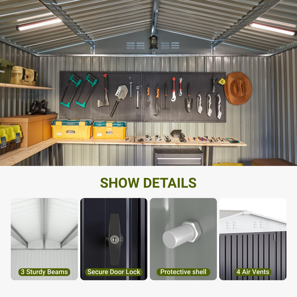 10x14 Outdoor Storage Metal Shed V294