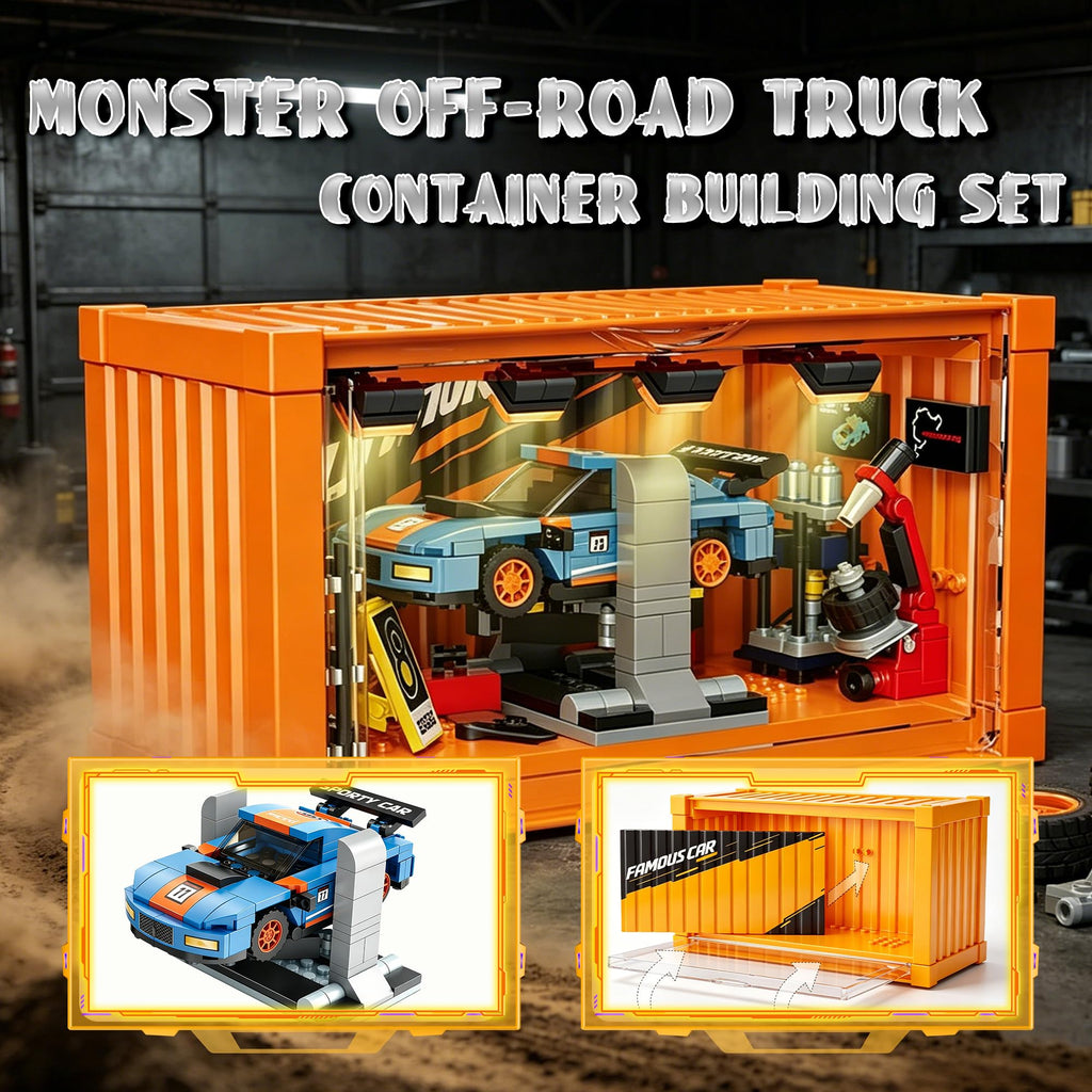 Racing Car Building Toy Set with Container Box V989627