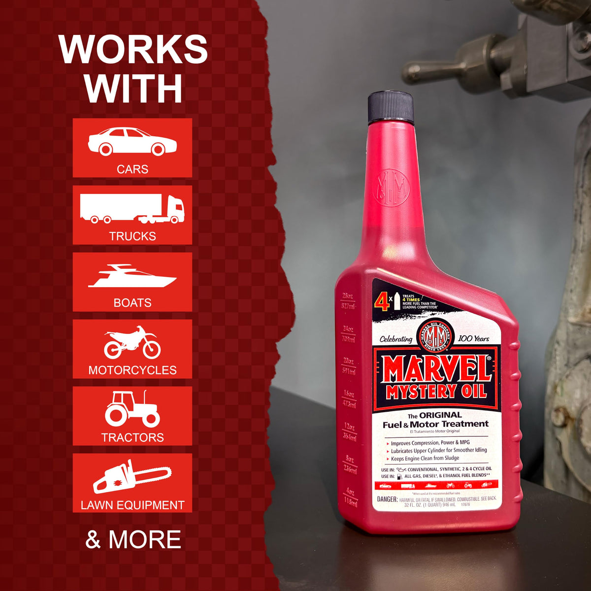 Motor Oil Treatment 16 oz Pack of 2 Y3984