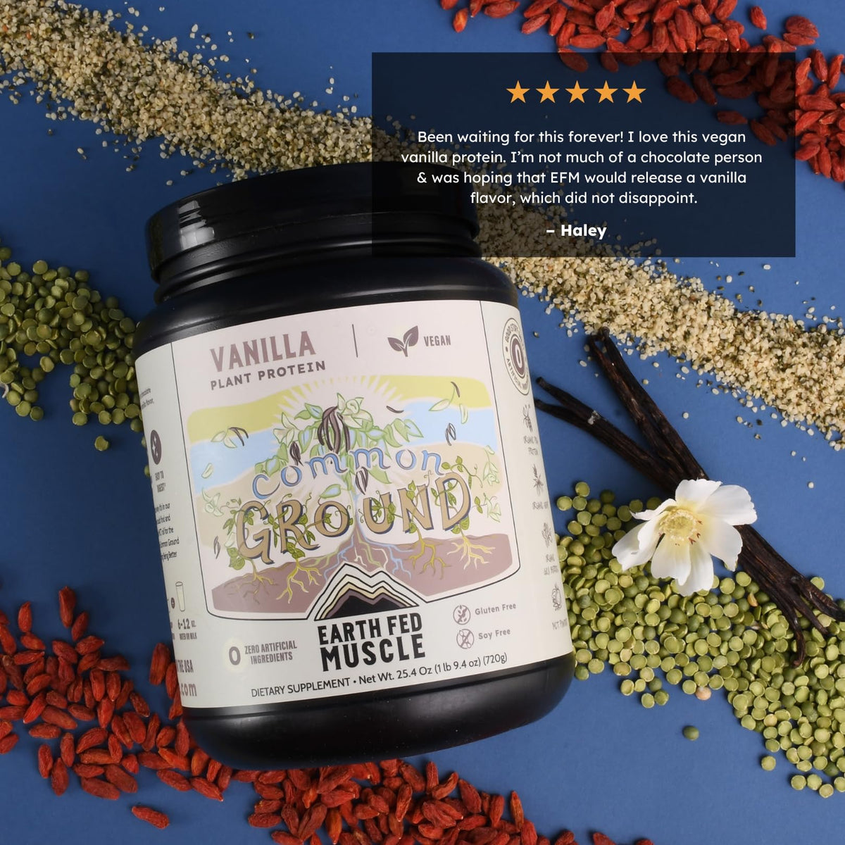 Organic Plant Protein Powder Vanilla 1.74 lb U705