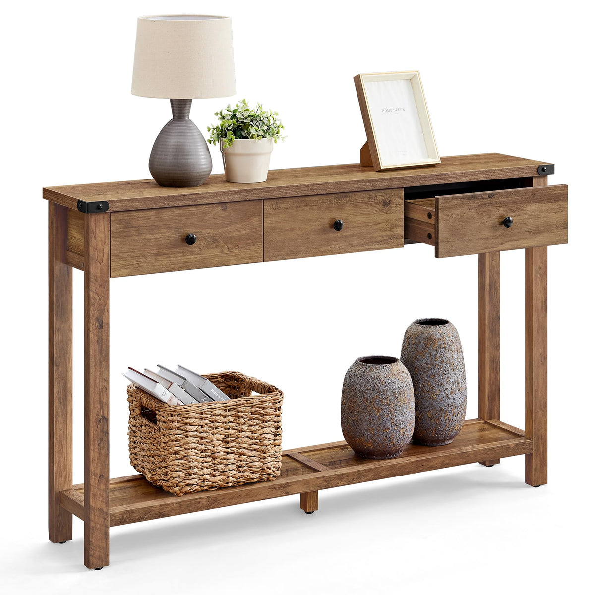 Narrow Console Table with 3 Drawers B2463