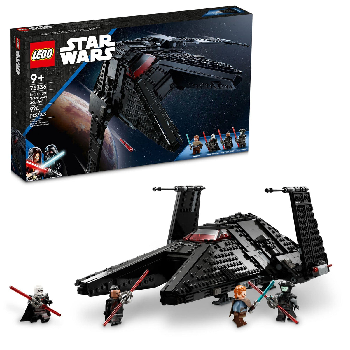 Buildable Toy Starship with Blue and Double-Bladed Red Lightsabers I193145