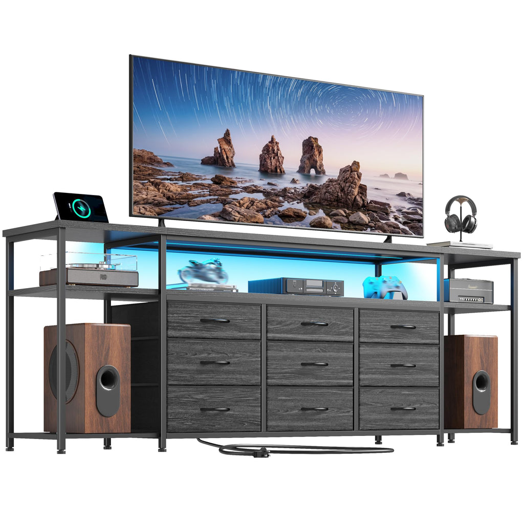 55" W TV Stand with 9 Drawers O7932