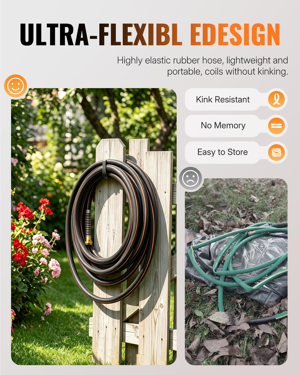 Heavy Duty Rubber Garden Hose 50FT x 3/4" S190382