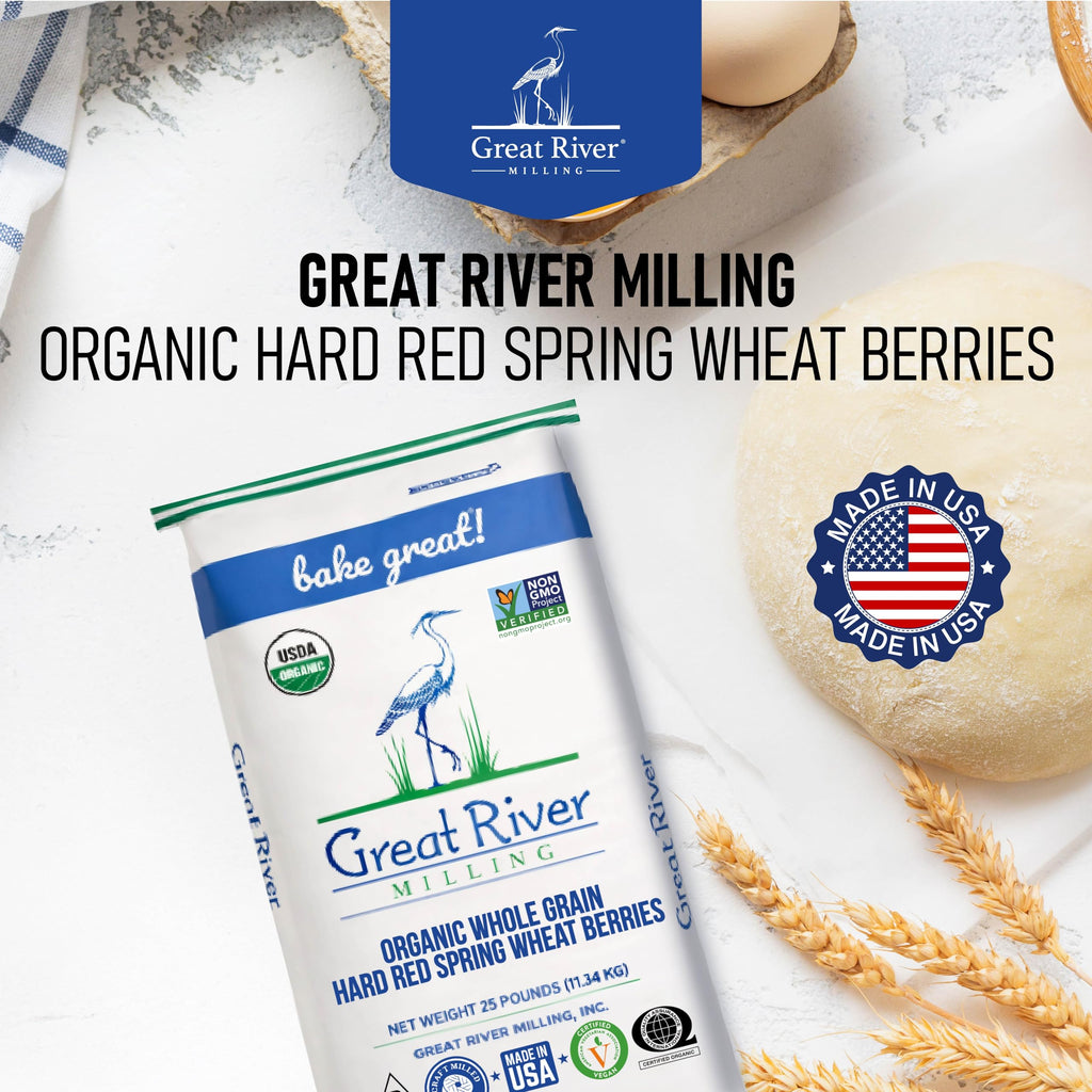 Organic Hard Red Spring Wheat Berries, 25 lb Q99414
