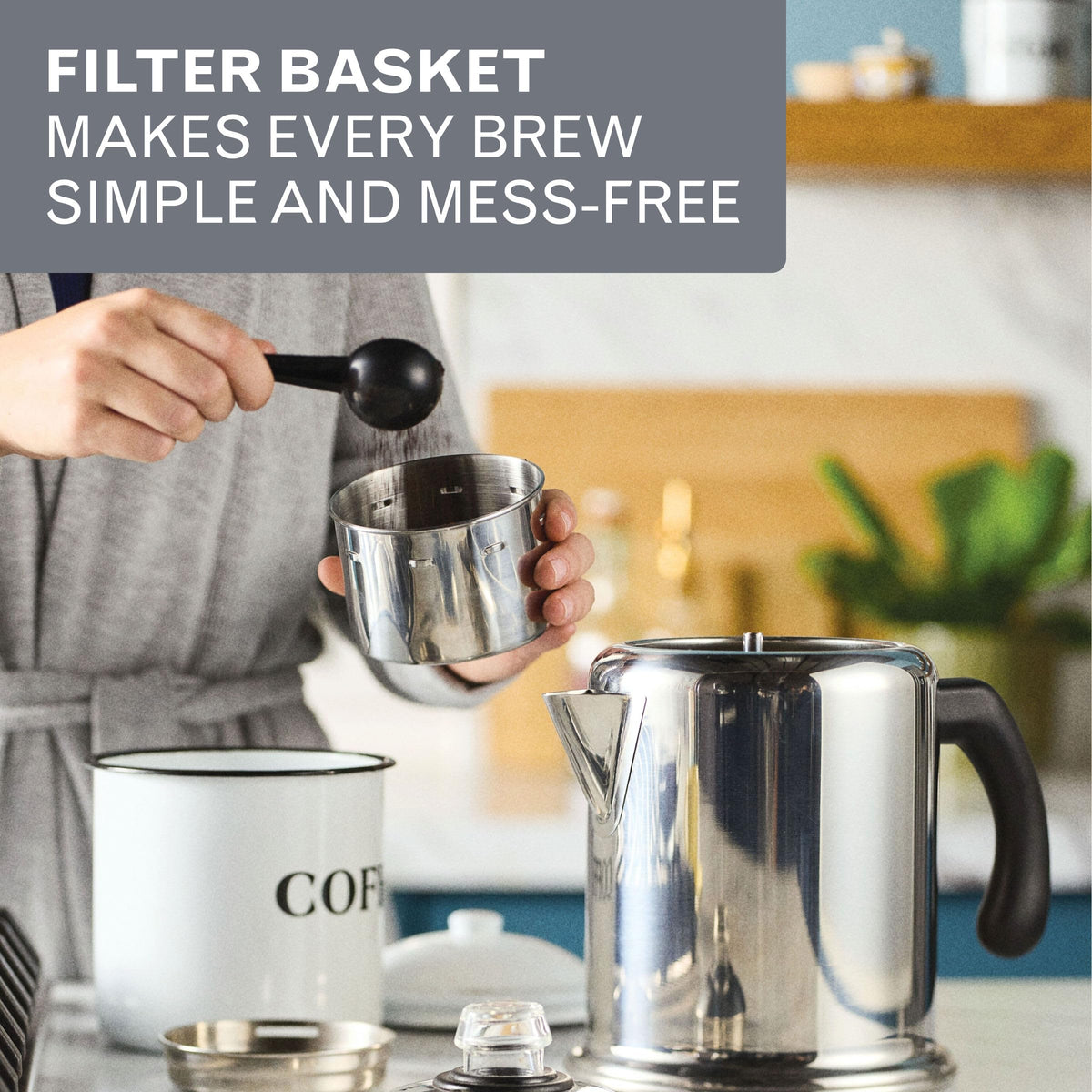 Stainless Steel 8-Cup Coffee Percolator K744956