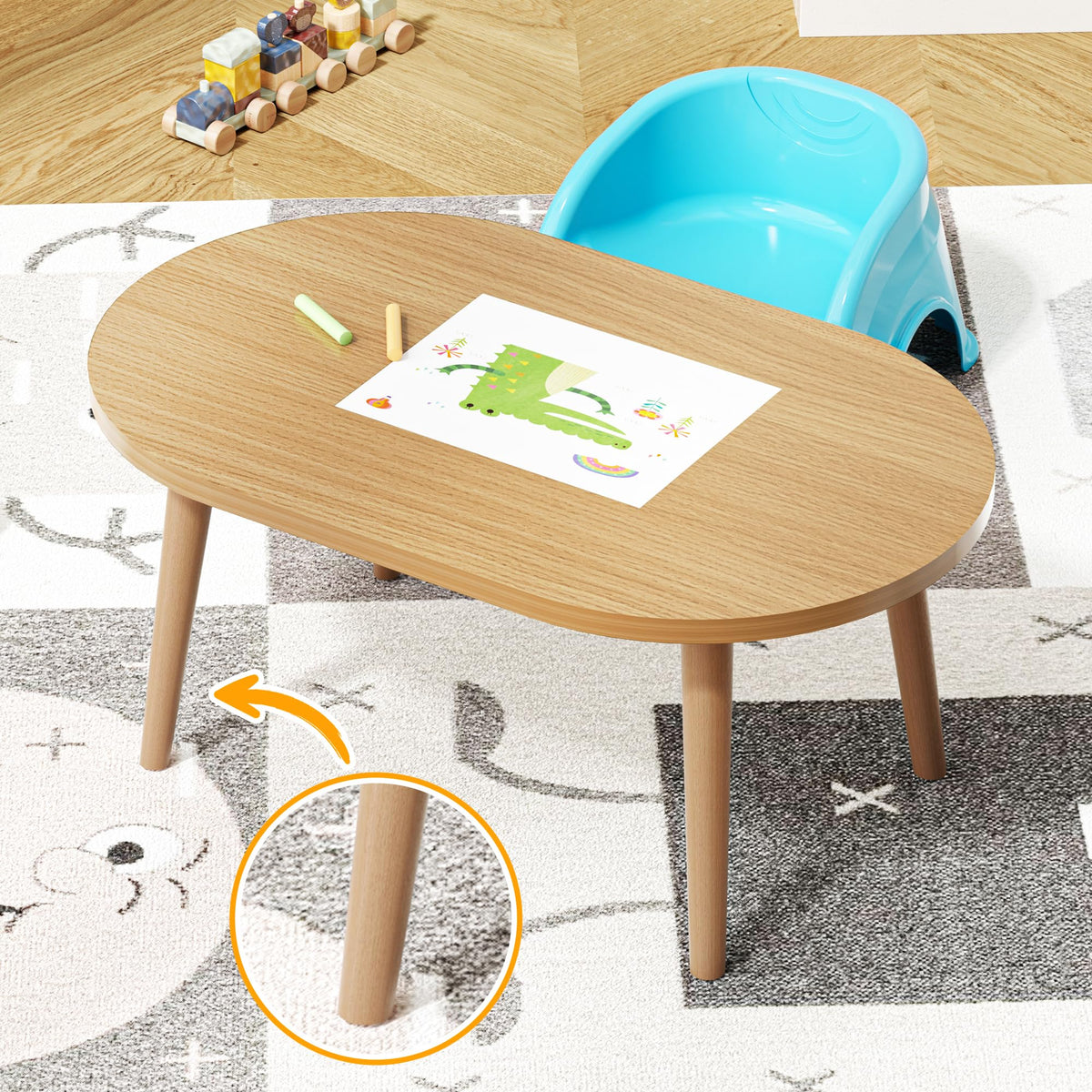 Small Oval Coffee Table Q957