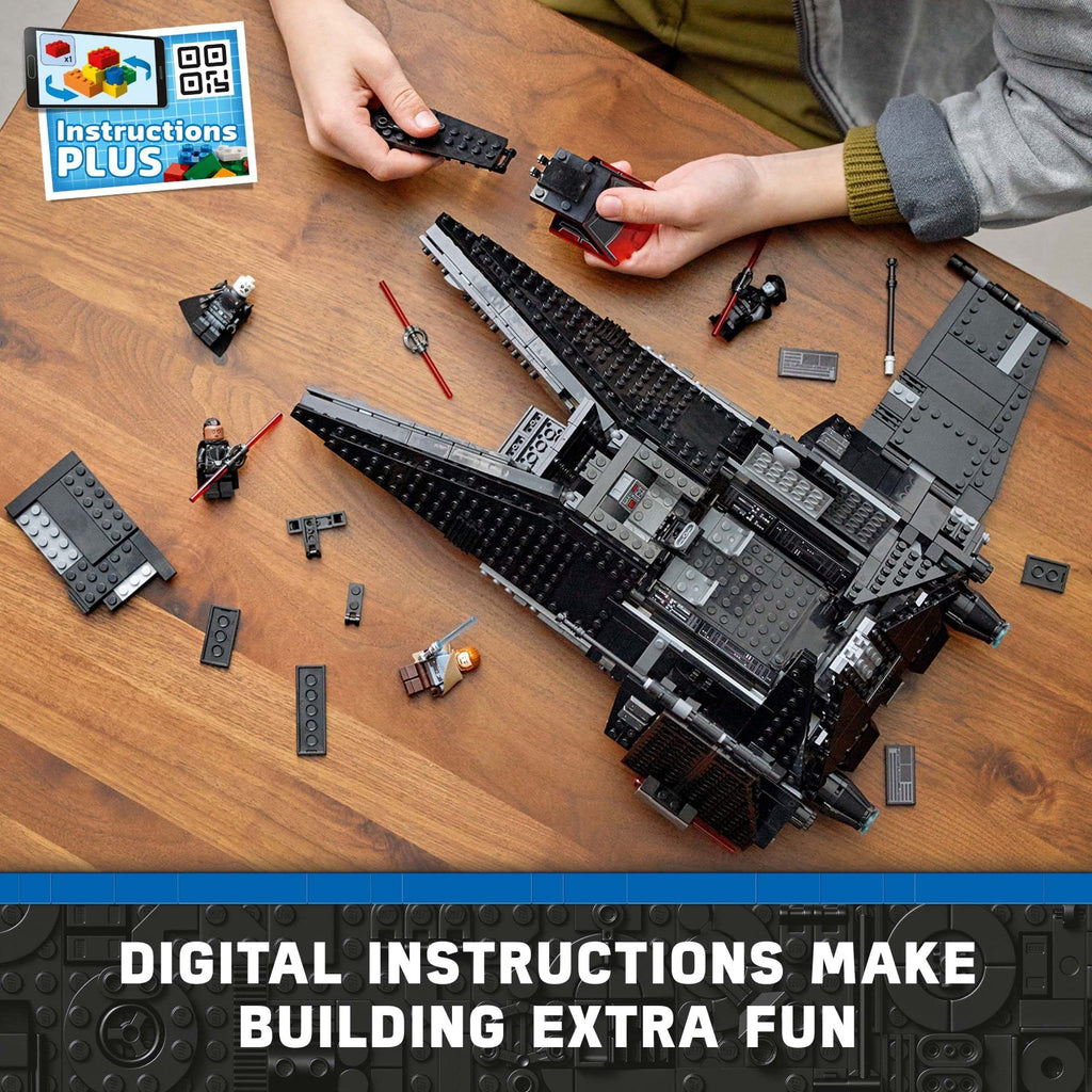 Buildable Toy Starship with Blue and Double-Bladed Red Lightsabers I193145