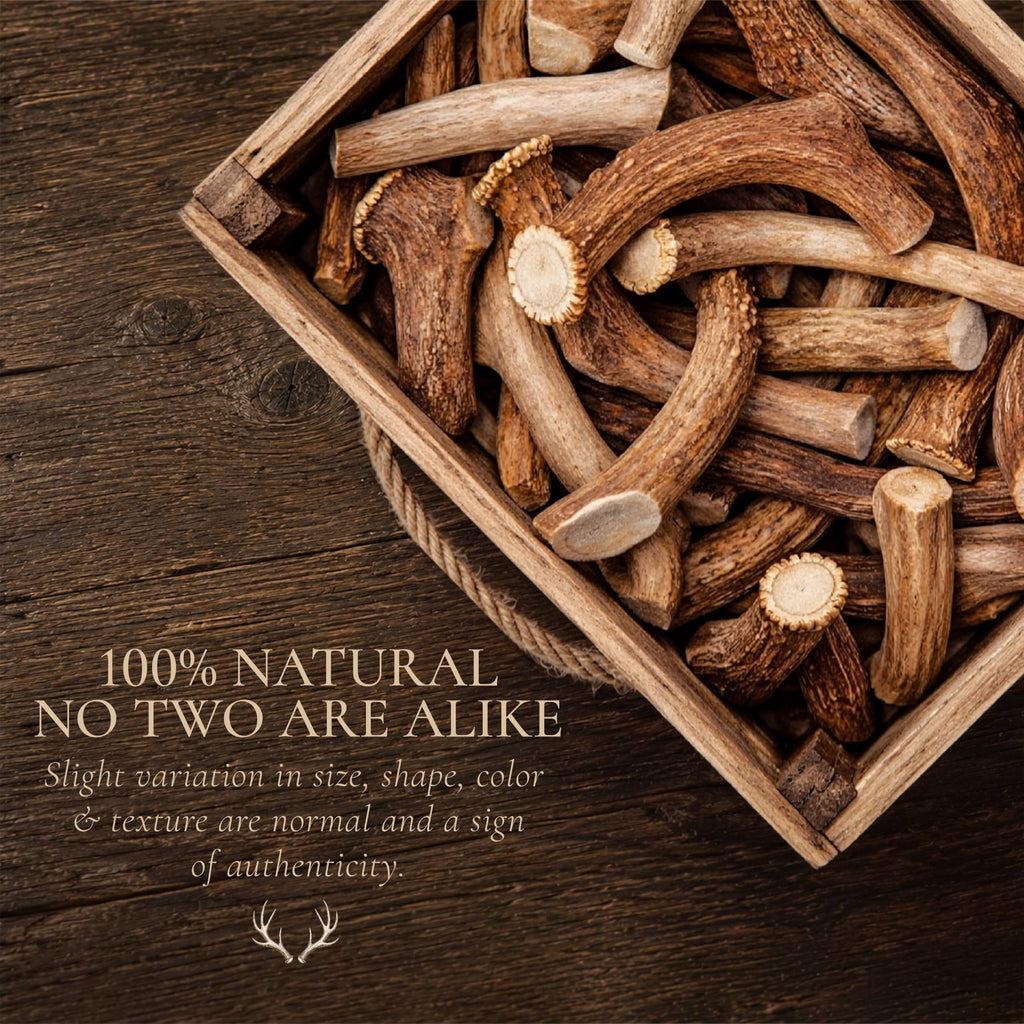 Whole Deer Antlers for Dogs 1 lb Bulk Pack Y654735