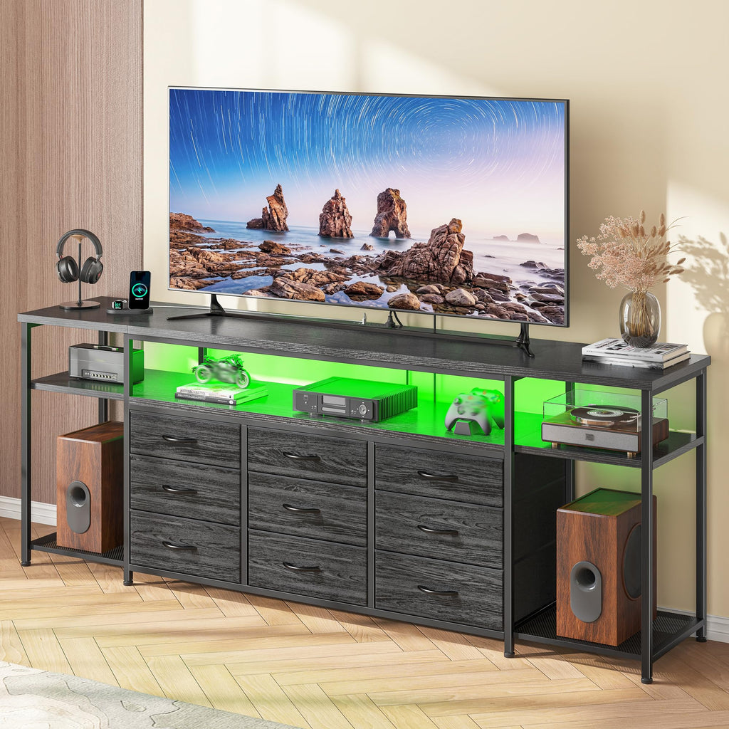 55" W TV Stand with 9 Drawers O7932