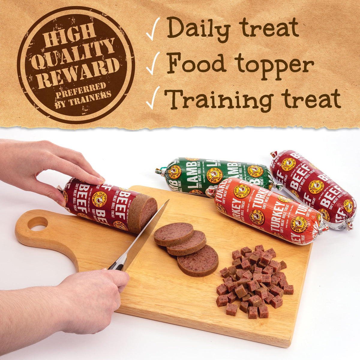 Beef Soft Meat Roll Treat 12 Oz (Pack of 4) V7766