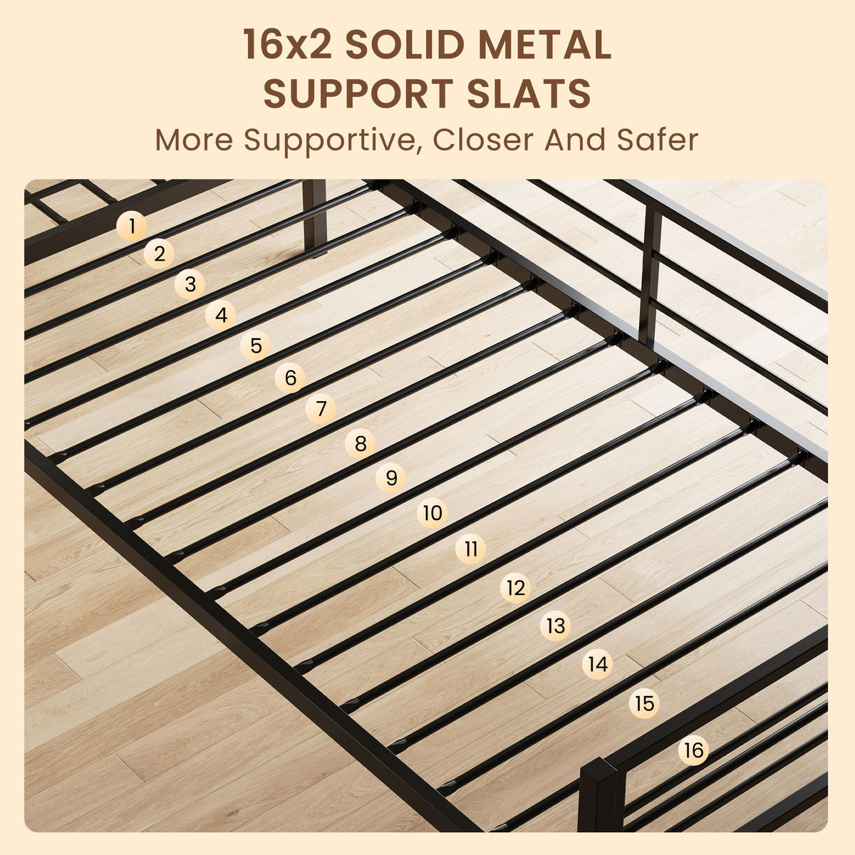 Black L Shaped Twin Beds with Rails O514818