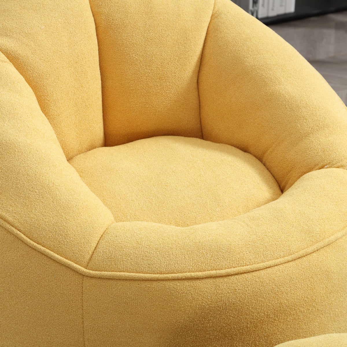 Microfiber Bean Bag Chair with Footrest N4627