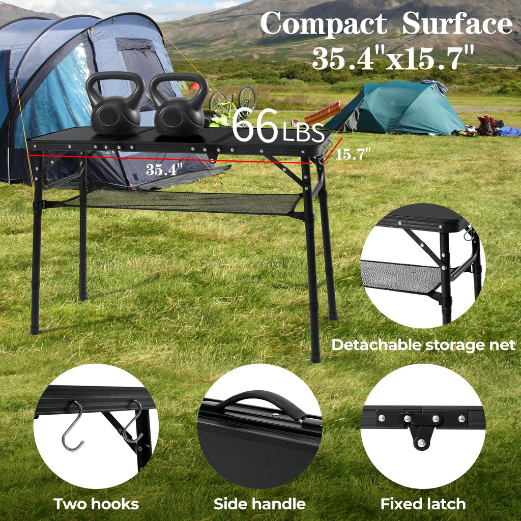 Folding Camping Table with Adjustable Height G173137